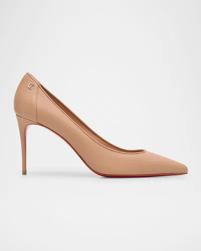 Christian Louboutin 85mm Sporty Kate Napa Pumps In Brown