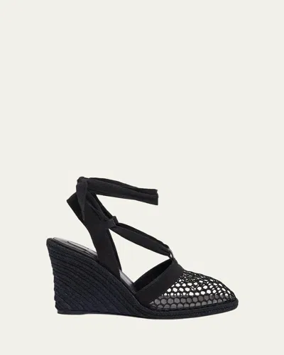 Christian Louboutin 85mm Toleda Espadrille Wedge Sandals In Black
