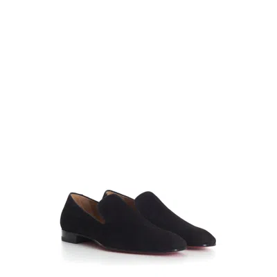 Pre-owned Christian Louboutin 895$ Black Suede Dandelion Loafers