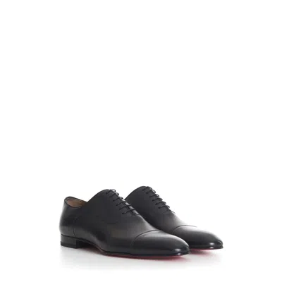 Pre-owned Christian Louboutin 945$ Black Leather Greggo Oxford Shoes