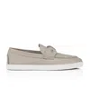 Christian Louboutin Mens Goose Chambeliboat Suede Boat Shoes In Nude