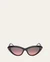 Christian Louboutin Acetate Cat-eye Sunglasses In Black
