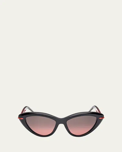 CHRISTIAN LOUBOUTIN ACETATE CAT-EYE SUNGLASSES
