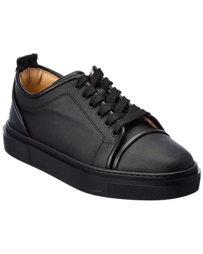 Christian Louboutin Louis Junior Leather Low-top Sneakers In Black