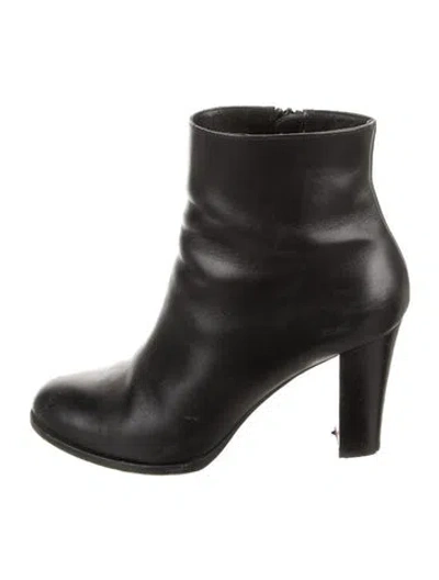 Pre-owned Christian Louboutin Adox Leather Boots In Black