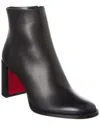 Christian Louboutin Womens Black Adoxa 70 Leather Heeled Boots In Black