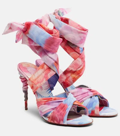Christian Louboutin Affabula Sandals Open Toe Stiletto Bow In Pink