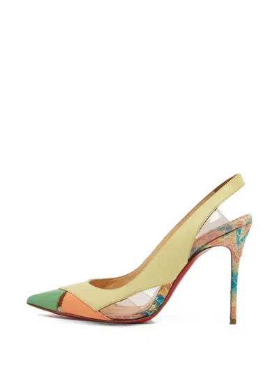 Pre-owned Christian Louboutin Air Chance Slingback Pumps In Yellow
