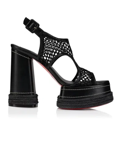 Christian Louboutin Almeja 130 Mm Espadrilles In Black