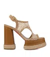 Christian Louboutin Almeja 130 Mm Espadrilles In Beige