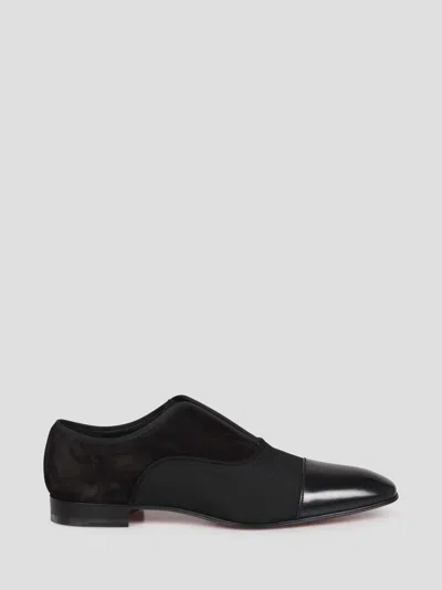 Christian Louboutin Greggo Leather Oxford Shoes In Black