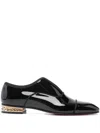 Christian Louboutin Alphamale Rocks Patent Leather Oxfords In Black