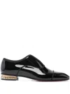 Christian Louboutin Alphamale Rocks Patent Leather Oxfords In Black