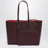 Christian Louboutin Amara Burgundy Cabata Medium Tote Bag In Black