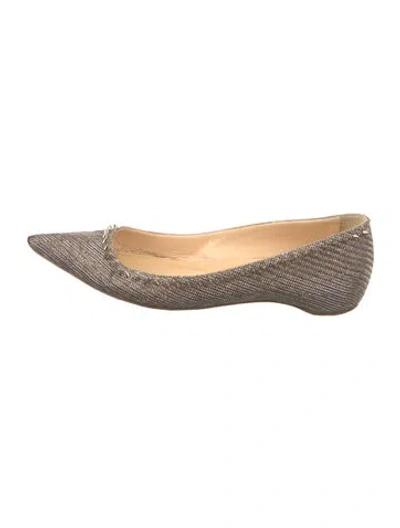 Pre-owned Christian Louboutin Animal Print Studded Accents Flats