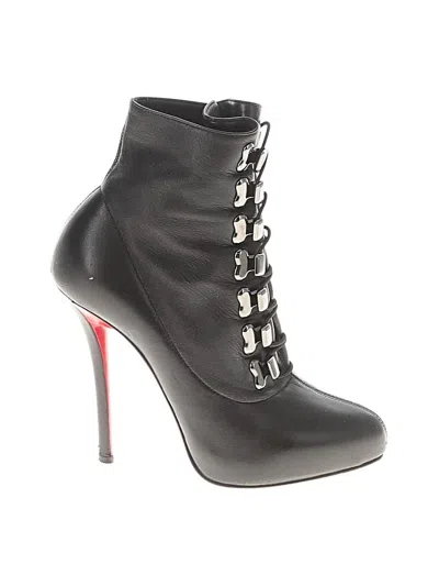 Pre-owned Christian Louboutin Ankle Boots In Black