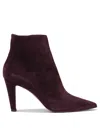 Christian Louboutin Vibella Booty 85 Suede Ankle Boots In Purple