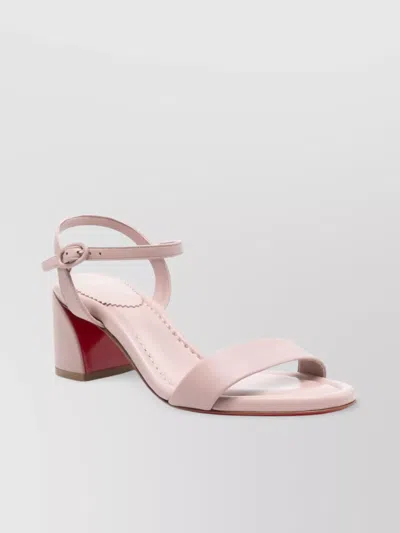 Christian Louboutin Ankle Strap Block Heel Sandals