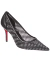 Christian Louboutin Apostropha Mesh Strass Heeled Shoes Black In Multi