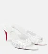Christian Louboutin Apostropha 80mm Cutout Patent Leather Mules In White