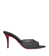 Christian Louboutin Apostropha 80 Crystal-embellished Leather-trimmed Mesh Mules In Multi