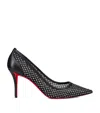 Christian Louboutin Apostropha Mesh Strass Heeled Shoes Black In Black