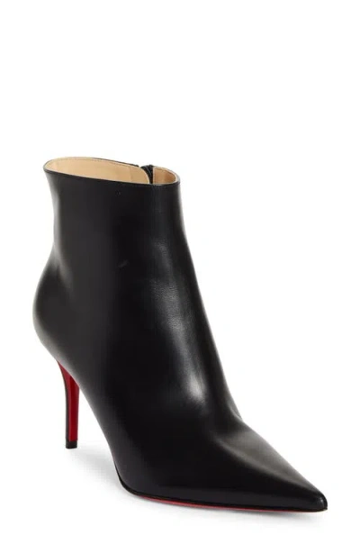 Christian Louboutin Apostropha Pointed Toe Bootie In Black