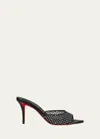 Christian Louboutin Apostropha Mule Mesh Strass In Black