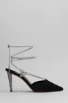 Christian Louboutin Astrid Lace Black Suede Pumps In Black