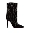 Christian Louboutin Elegant Calf Leather Boots For Women In Black