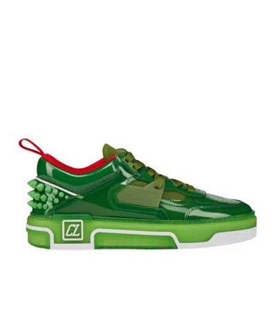 Christian Louboutin Astrocool Lace-up Sneakers In Green