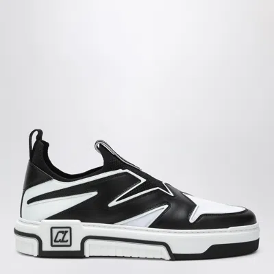 Christian Louboutin Astroflash Leather And Textile Sneakers In Black