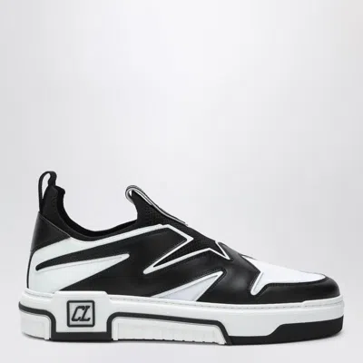 CHRISTIAN LOUBOUTIN CHRISTIAN LOUBOUTIN  ASTROFLASH BLACK LEATHER AND TEXTILE SNEAKERS