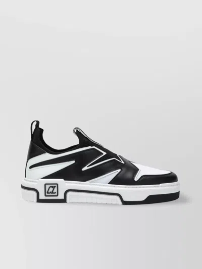 CHRISTIAN LOUBOUTIN ASTROFLASH LEATHER AND TEXTILE SNEAKERS