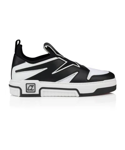 CHRISTIAN LOUBOUTIN ASTROFLASH SNEAKERS - CALF LEATHER AND FABRIC - BLACK - MEN