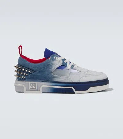 Christian Louboutin Astroloubi Denim-leather Sneakers In Multi