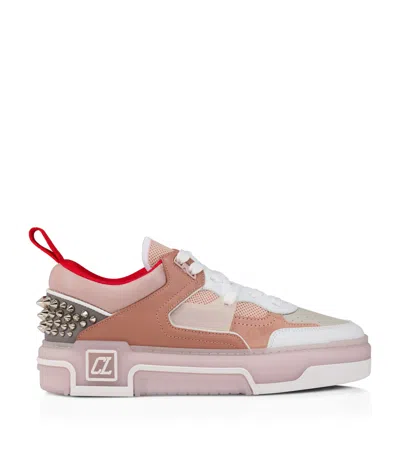 Christian Louboutin Panelled Low-top Leather Sneak In Pink