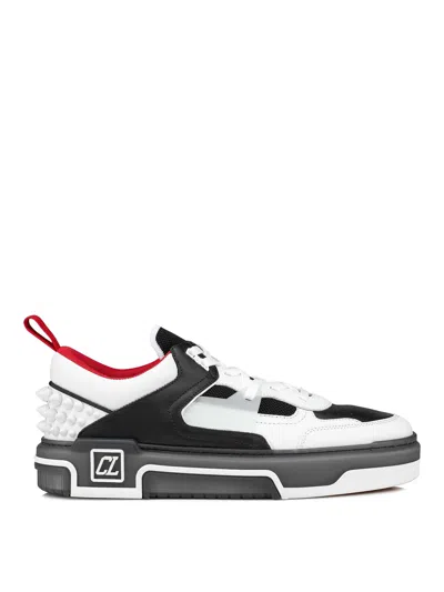 Christian Louboutin Low Top Sneakers With Signature Red Sole In Gray