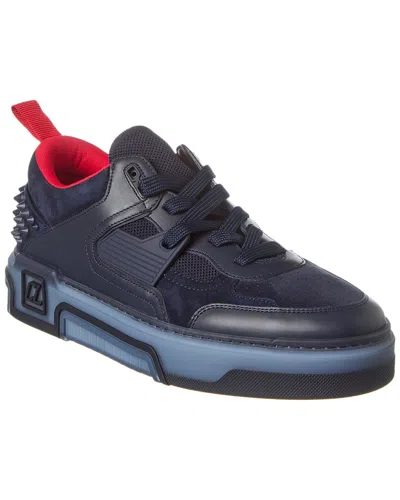 Christian Louboutin Astroloubi Leather & Suede Sneaker In Blue