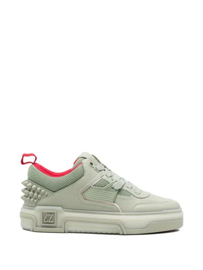 Christian Louboutin Astroloubi Sneakers Perforated Sole Studs Tab In Green