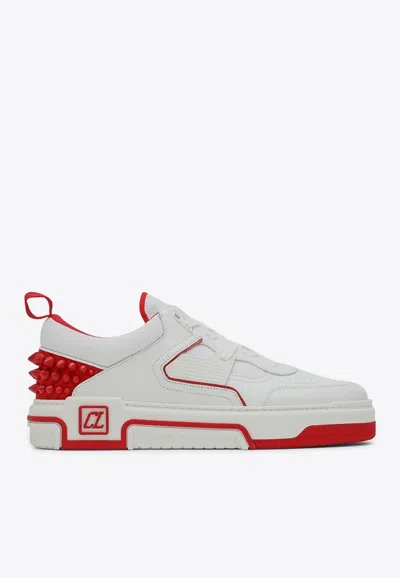 Christian Louboutin Astroloubi Leather Sneakers In White