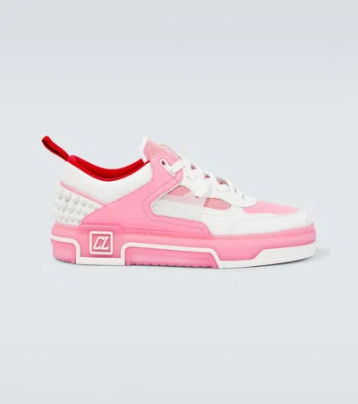 Christian Louboutin Astroloubi Sneakers In White Leather And Fabric In Multi