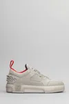 CHRISTIAN LOUBOUTIN ASTROLOUBI SNEAKERS IN GREY SUEDE AND LEATHER