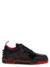 Christian Louboutin Astroskate Spiked Leather-trimmed Sneakers In Multi