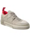 Christian Louboutin Astrolouni Suede & Leather Sneaker In White