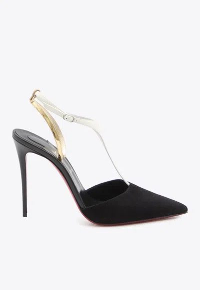 CHRISTIAN LOUBOUTIN ATHINA 100 SUEDE PUMPS