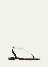 Christian Louboutin Athinita Hardware-detailed Leather Sandals In Multi