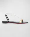 Christian Louboutin Athinita Hardware-detailed Leather Sandals In Multi