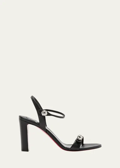 CHRISTIAN LOUBOUTIN ATMOSPHERIA LEATHER SPHERE RED SOLE SANDALS