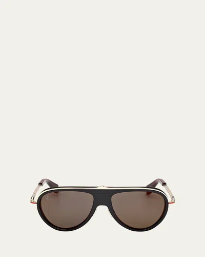 CHRISTIAN LOUBOUTIN AVIATOR METAL SUNGLASSES